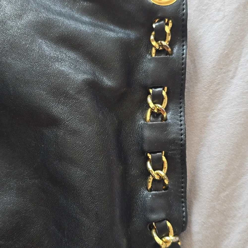 Roberta Gandolfi Italian Genuine Black Leather Hobo Shoulder Bag Made In Italty - Picture 2 of 9